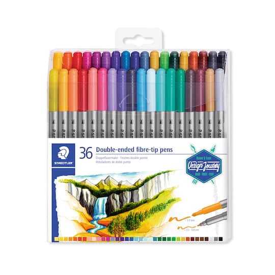 Staedtler&#xAE; 36-Color Double-Ended Fiber Tip Pens